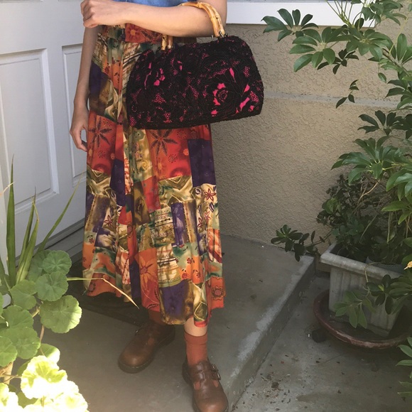 New vintage pink/black beaded purse - Picture 5 of 15